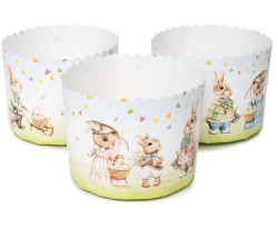 Изображение Форма для кулича РЕТРО ЗАЙЦЫ 110*85 мм